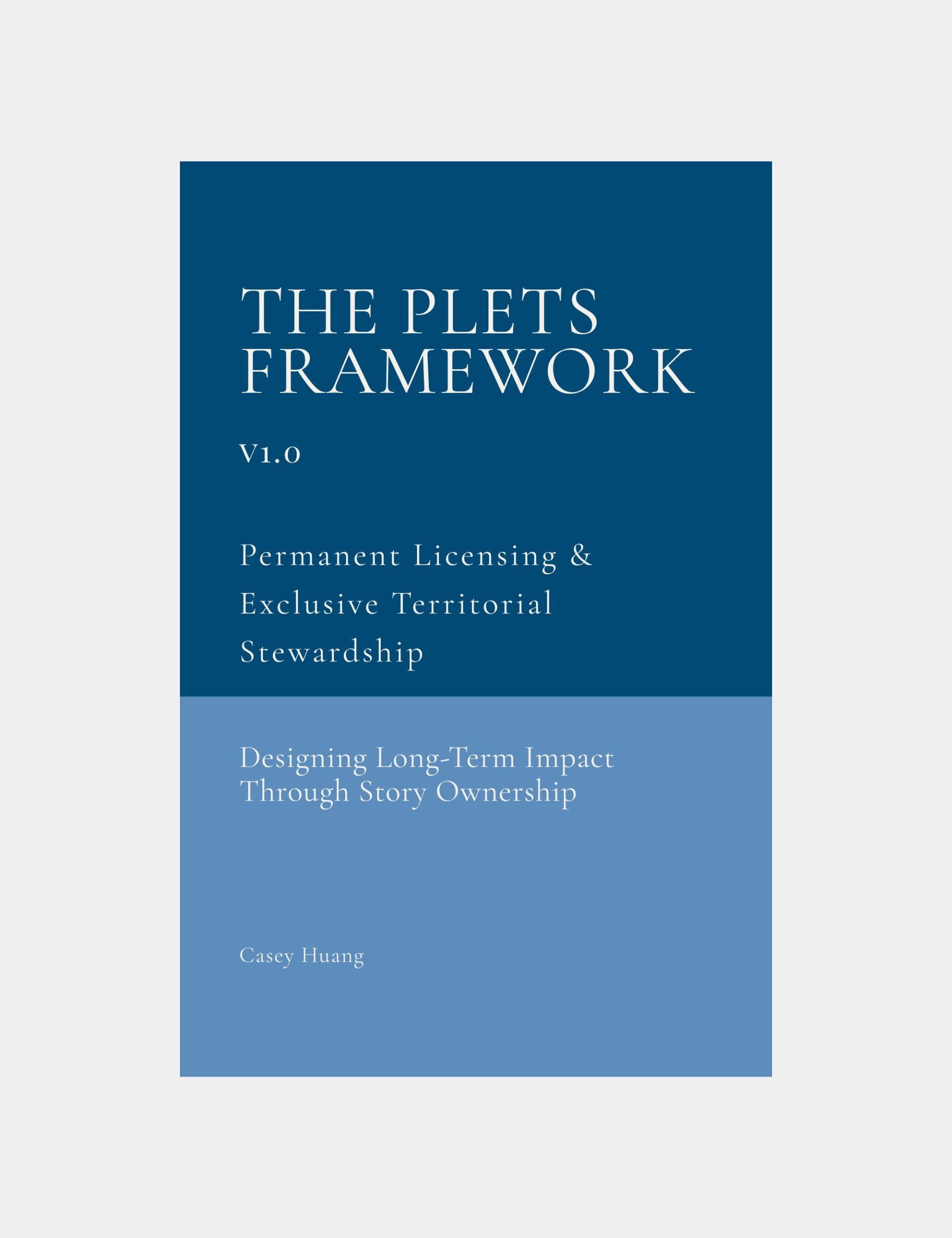 Book cover of 'The Plets Framework' with blue and white design